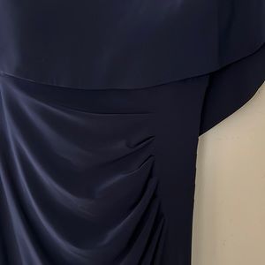 Navy Blue Off Shoulder Dress